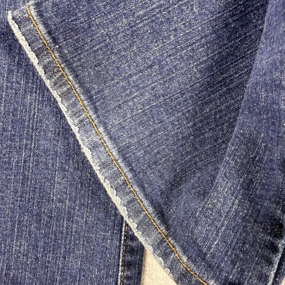 Lucky Brand Jeans Womens 8 Easy Rider Mid Rise‎ Stretch Distressed Blue Denim